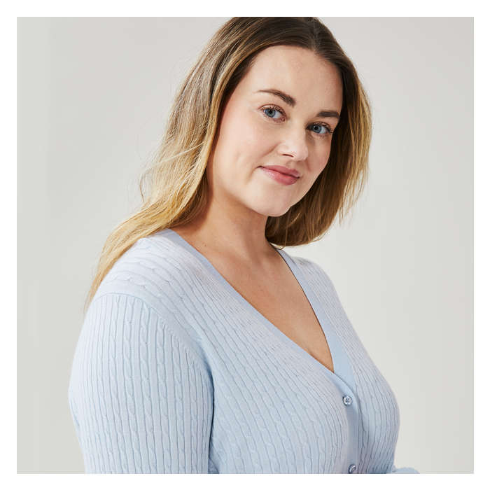 Women+ Cable Knit Cardigan
